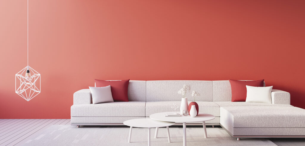 Pantone Colour Of The Year - Living Coral in interior